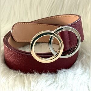 🇨🇦 Brave Leather Collection - Red Leather Belt